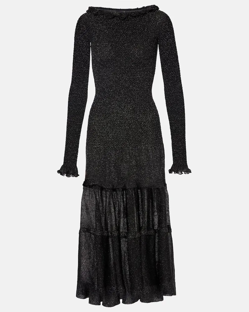 Altuzarra Off-Shoulder-Maxikleid Polly aus Jersey Schwarz