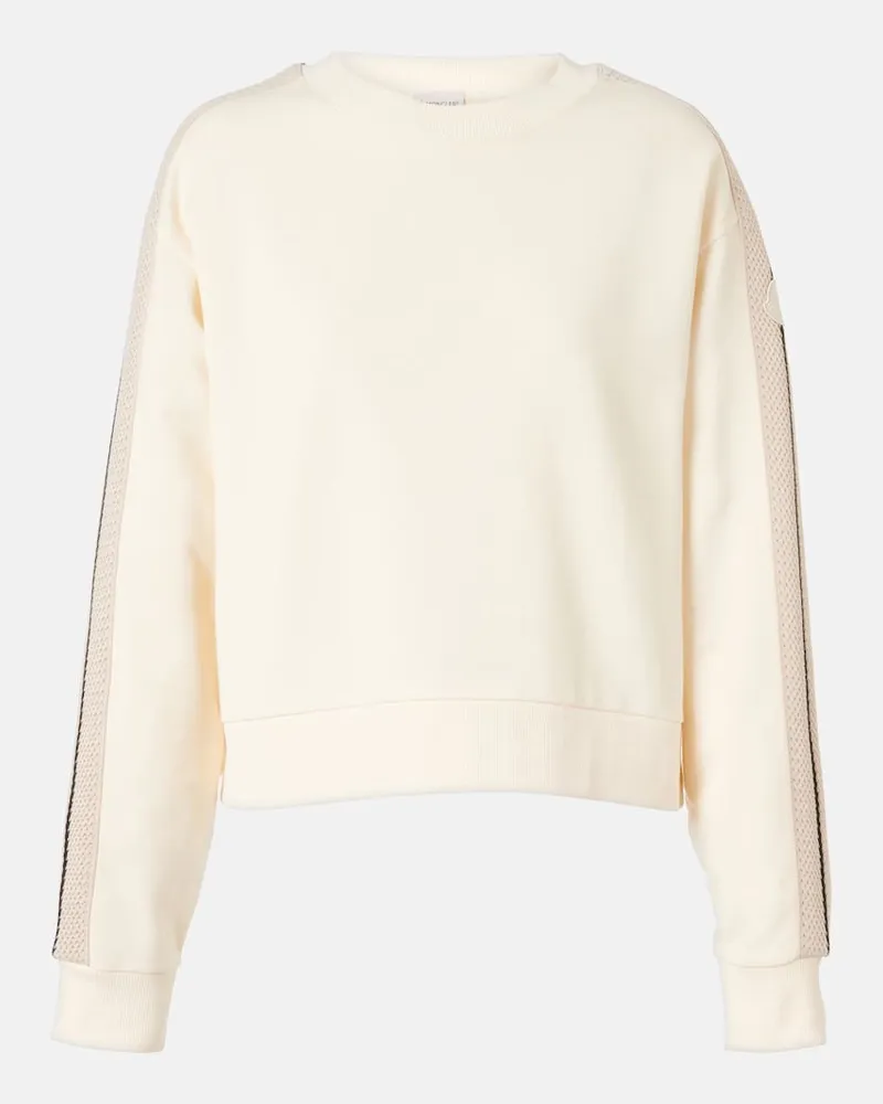 Moncler Sweatshirt aus Baumwoll-Jersey Weiß