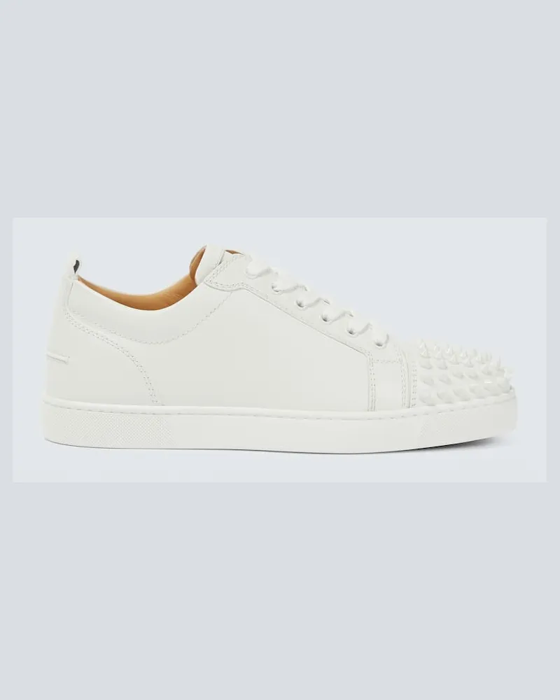 Christian Louboutin Sneakers Louis Junior Spikes aus Leder Weiß