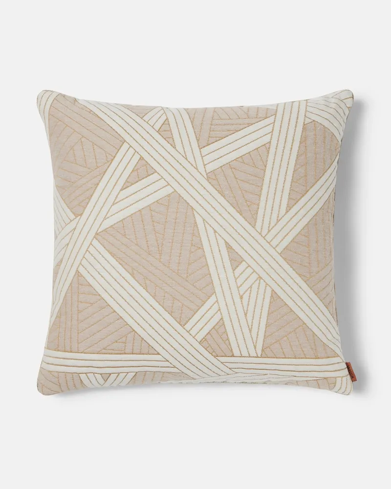 Missoni Kissen Nastri aus einem Baumwollgemisch Beige