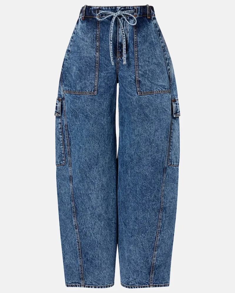 Alaïa Alaïa Barrel Jeans Blau