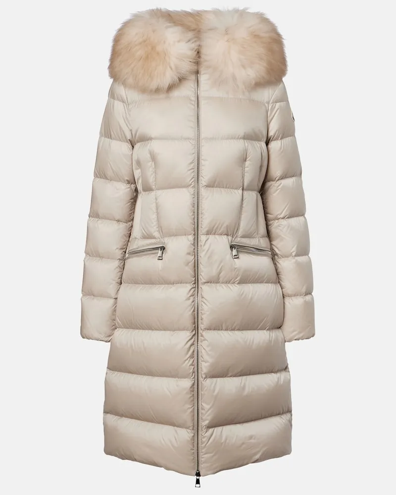 Moncler Daunenmantel Boedic mit Shearling Beige