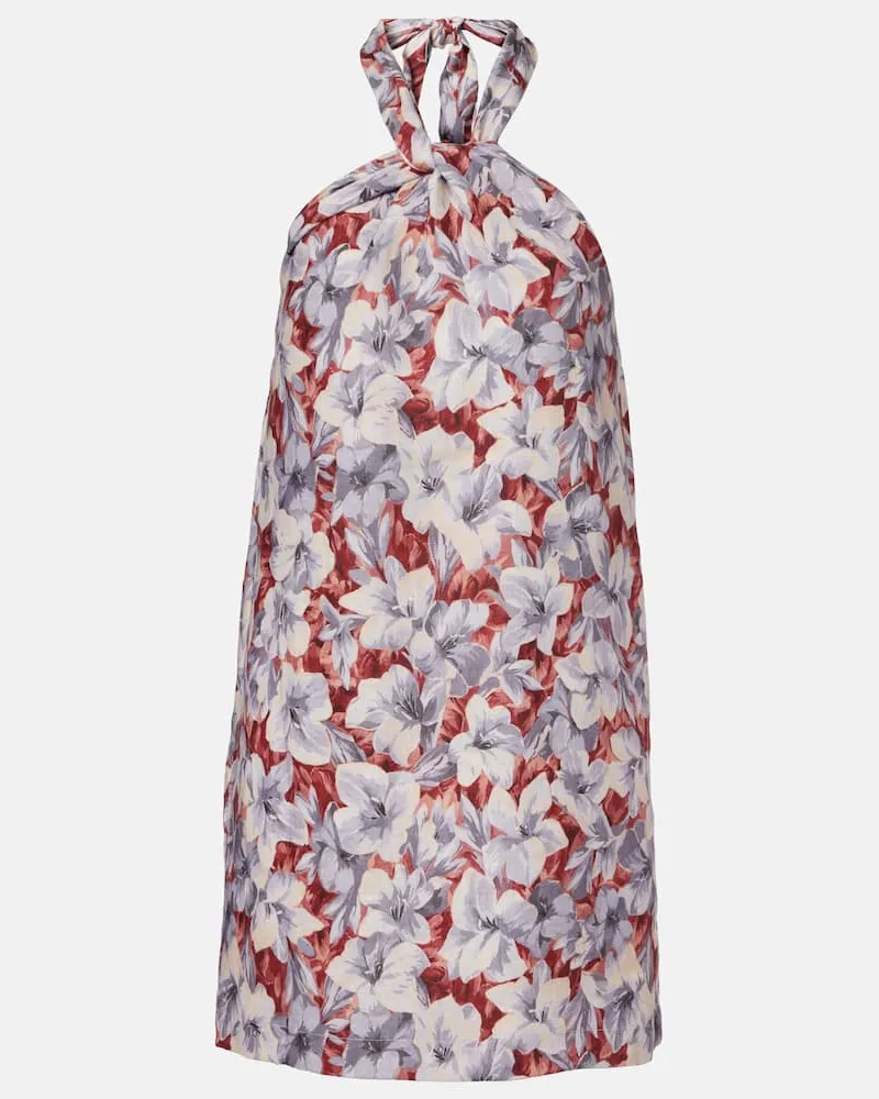 Posse Minikleid Luna aus Leinen Multicolor