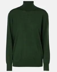 Dries van Noten Rollkragenpullover aus Wolle Gruen