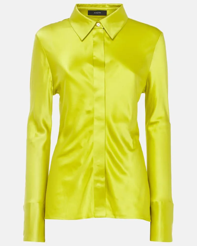 Joseph Bluse Brunel aus Seidensatin Gelb
