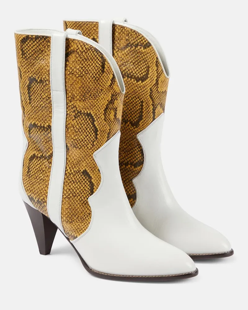 Isabel Marant Westernstiefel Witney aus Leder Weiß