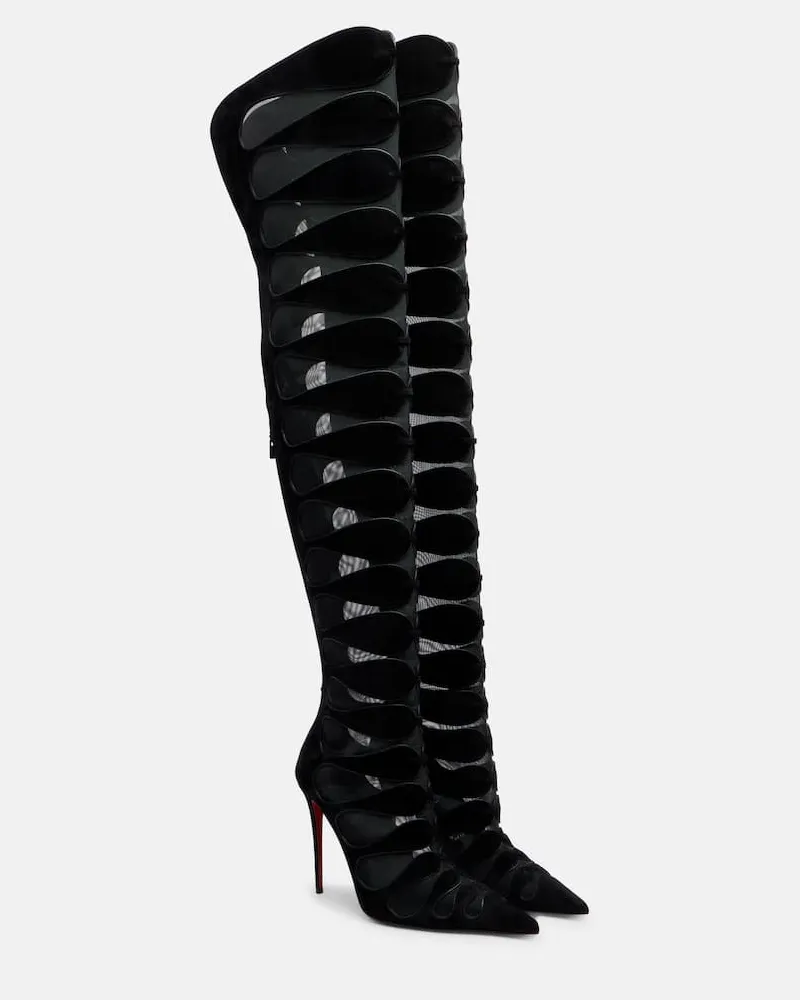 Christian Louboutin Overknee-Stiefel Circus Max Botta Alta 100 Schwarz