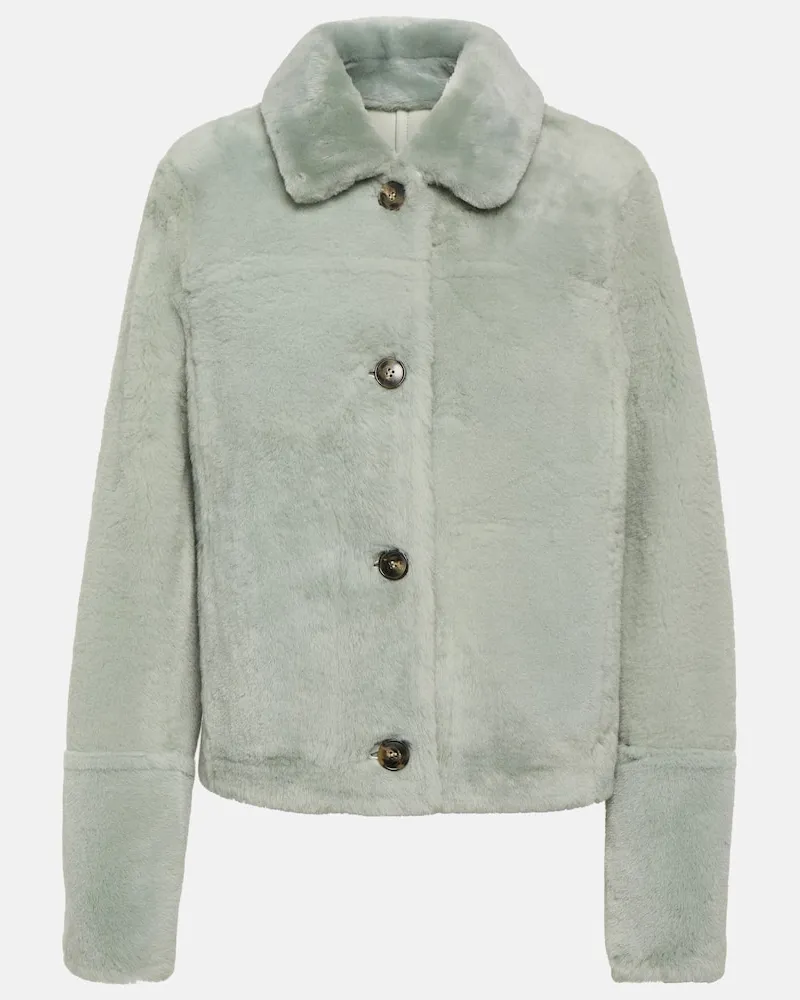 Yves Salomon Jacke aus Shearling Grün