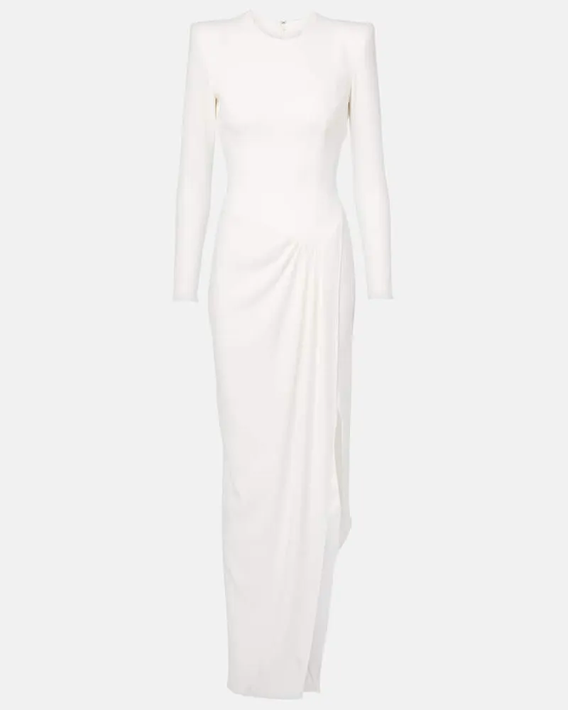 Alex Perry Robe aus Crêpe Weiß