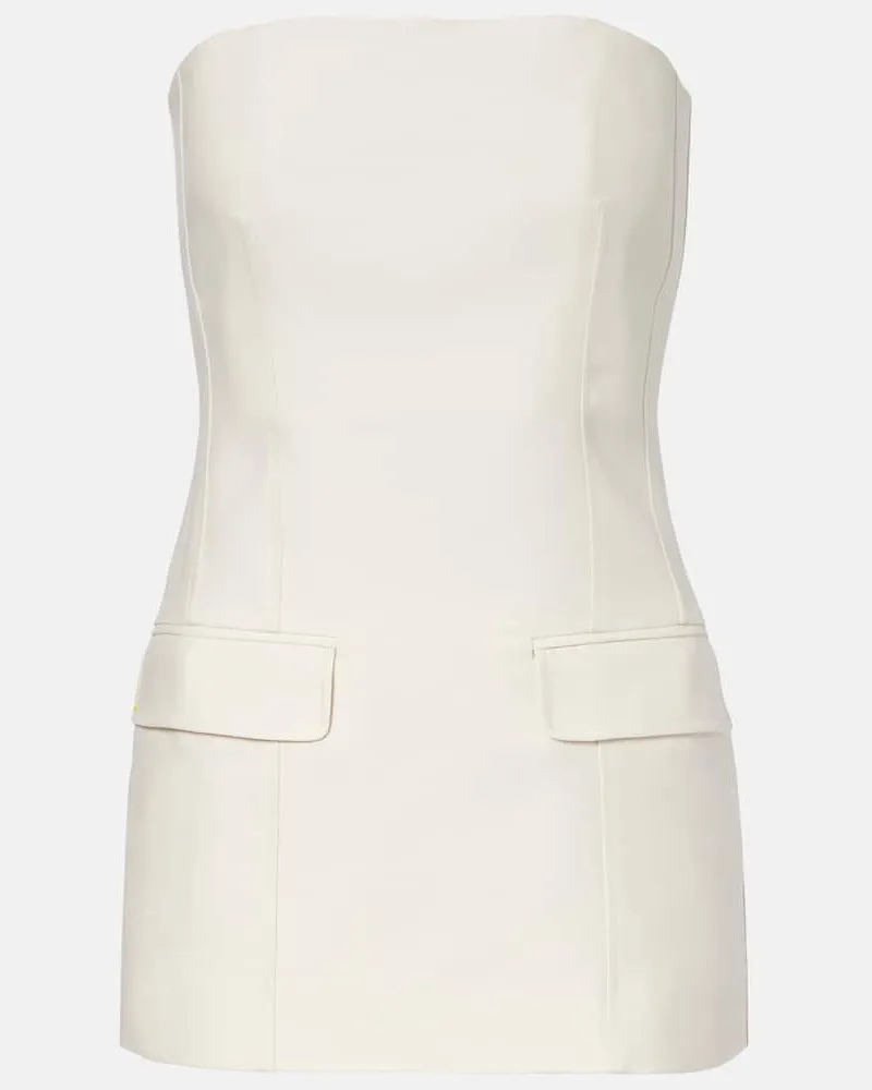 Totême Top aus Wolle und Seide Weiß