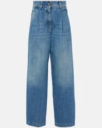 Brunello Cucinelli High-Rise Wide-Leg Jeans Blau