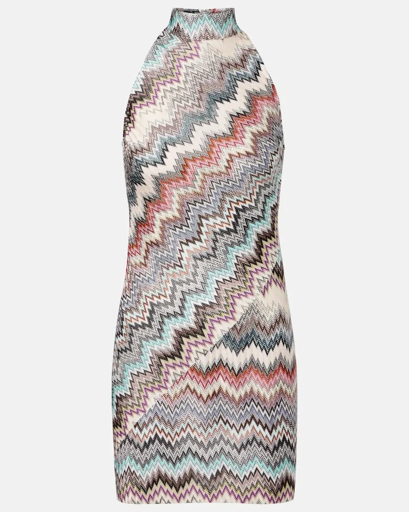 Missoni Minikleid aus Häkelstrick Multicolor