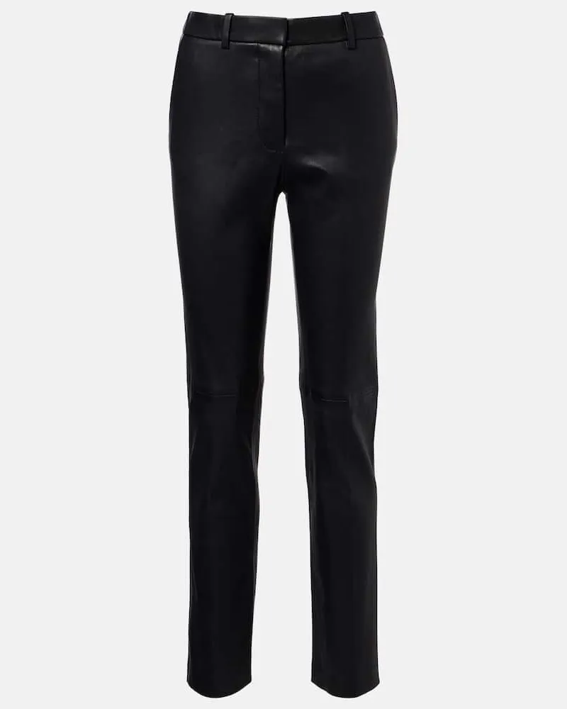 Joseph Gerade Hose Coleman aus Leder Schwarz