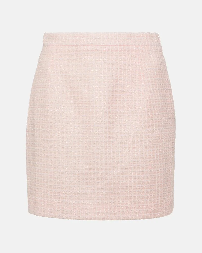 Alessandra Rich Minirock aus Tweed Rosa