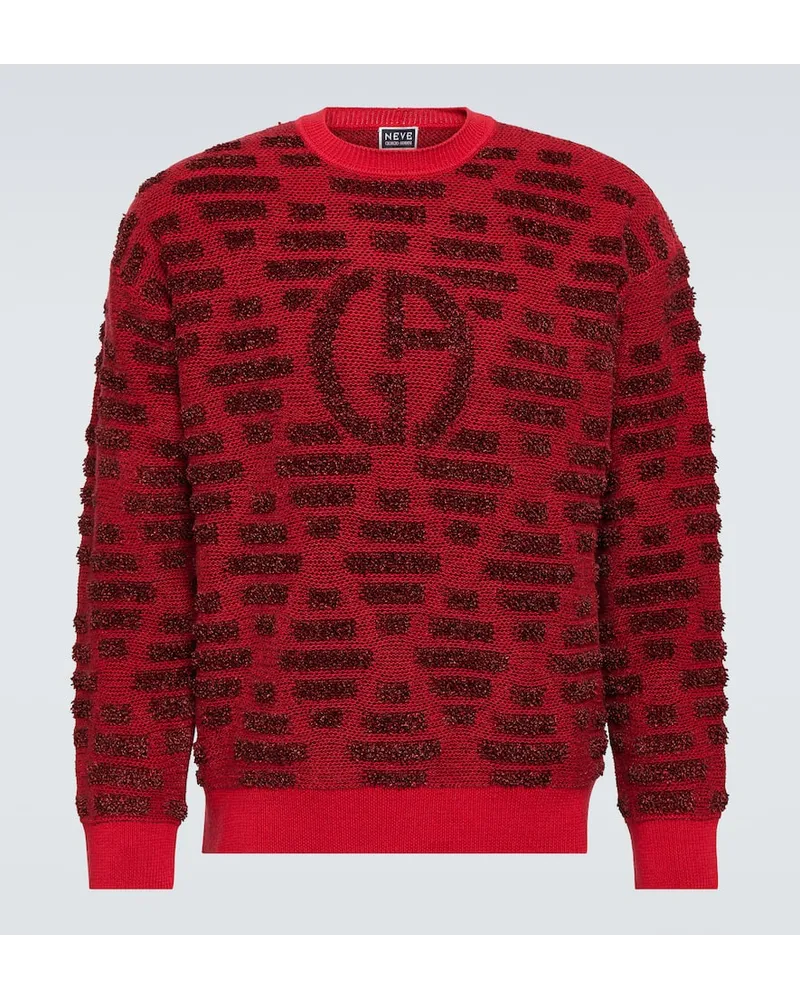 Giorgio Armani Pullover aus einem Wollgemisch Rot