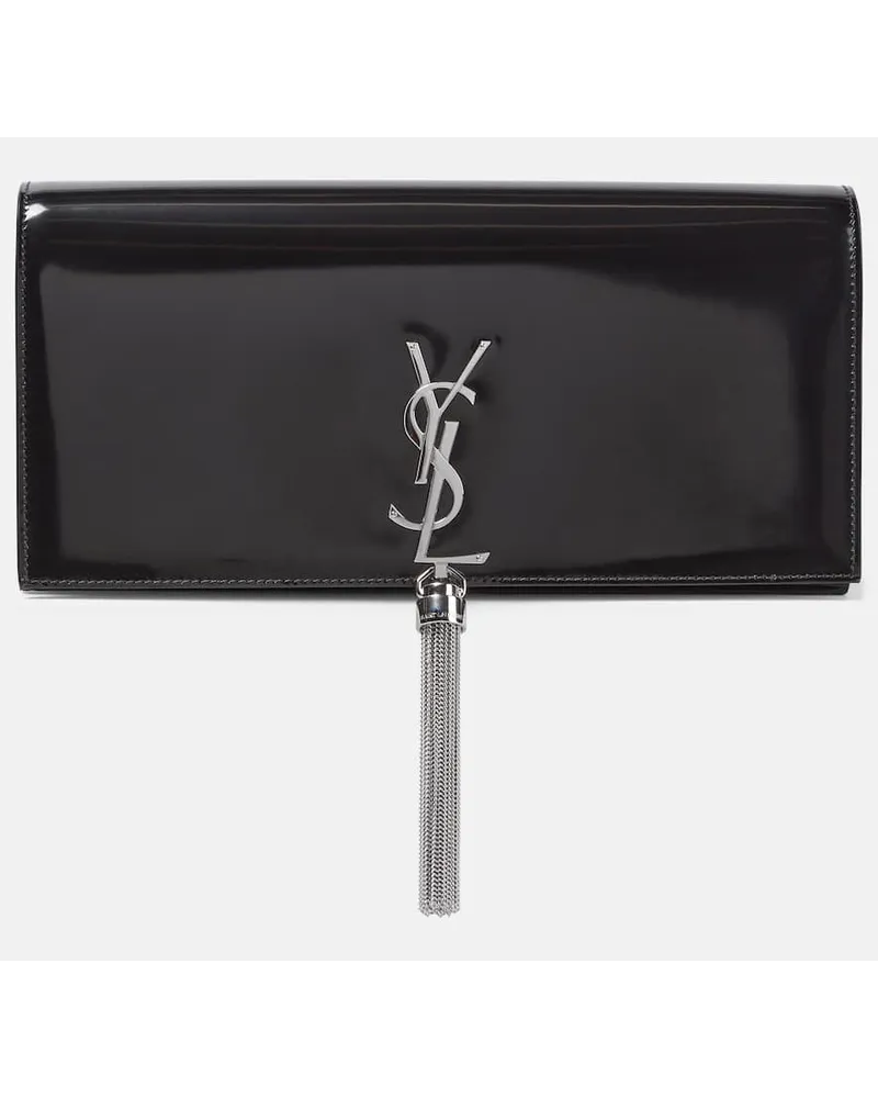 Saint Laurent Clutch Kate aus Leder Schwarz