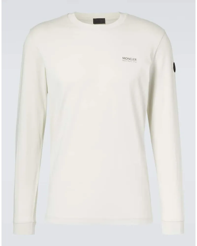 Moncler Longsleeve aus Baumwoll-Jersey Grau