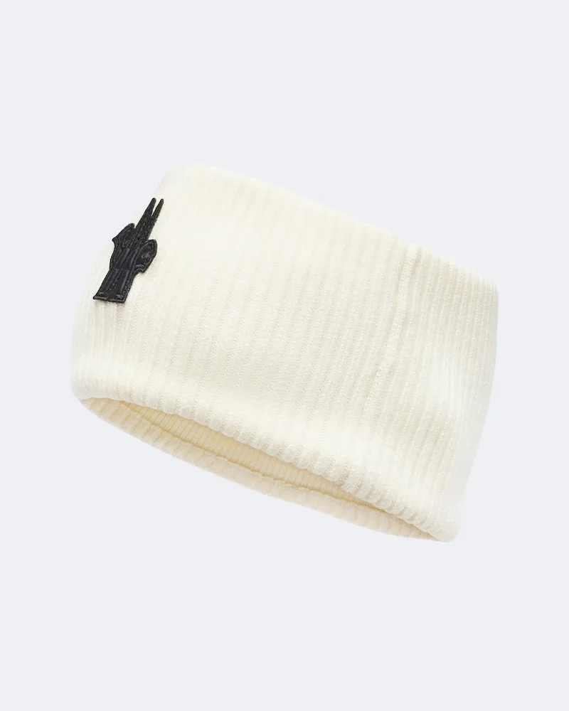 Moncler Stirnband aus Schurwolle Weiß