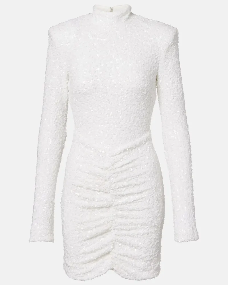 ROTATE Birger Christensen Minikleid mit Pailletten Weiß