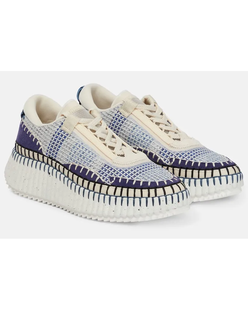 Chloé Chloe Sneakers Nama aus Mesh Blau