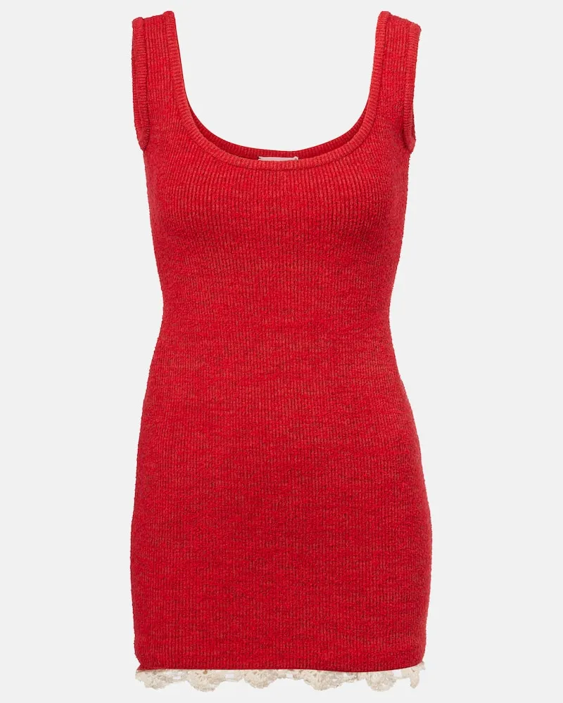 Magda Butrym Minikleid mit Spitze Rot