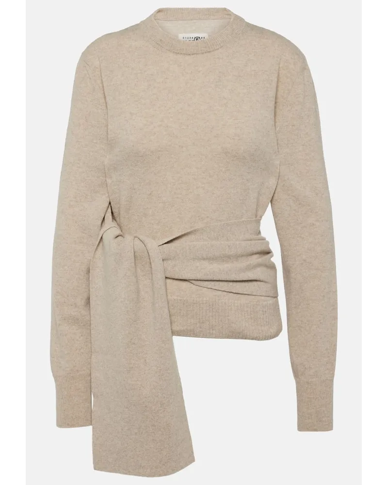 Maison Margiela Pullover aus einem Wollgemisch Beige