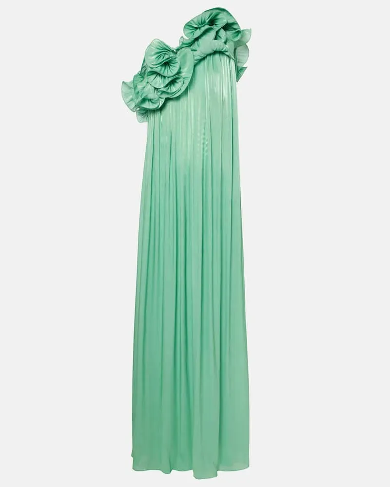 COSTARELLOS Robe Charmain aus Georgette Grün
