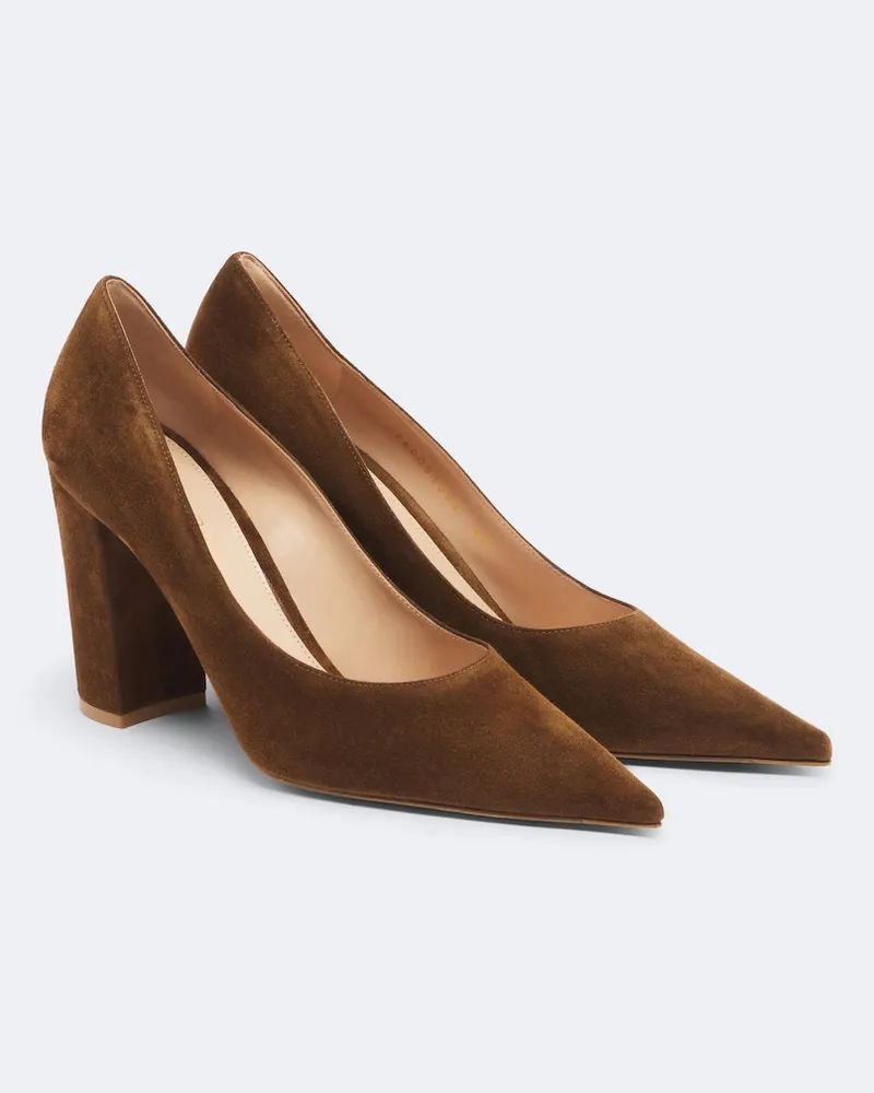 Gianvito Rossi Pumps Piper aus Veloursleder Braun