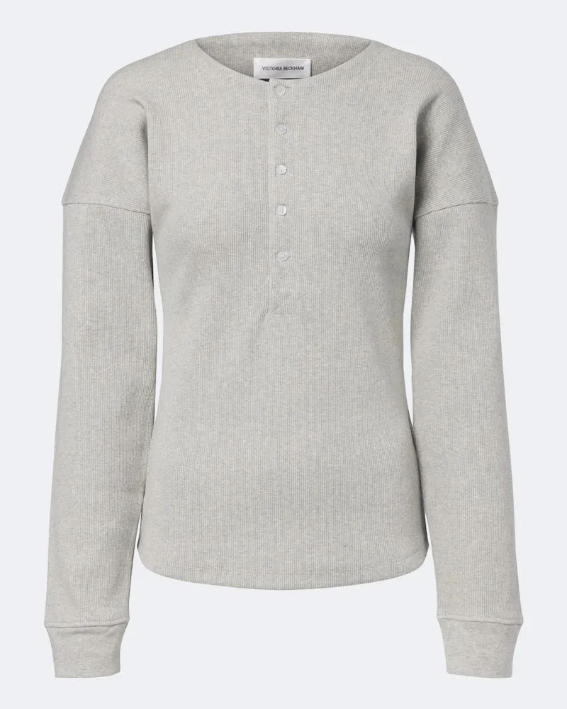 Victoria Beckham Top Hazel aus Baumwolle Grau