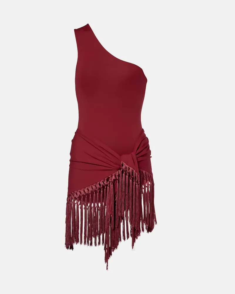 Taller Marmo Set aus Badeanzug und Pareo Burgund