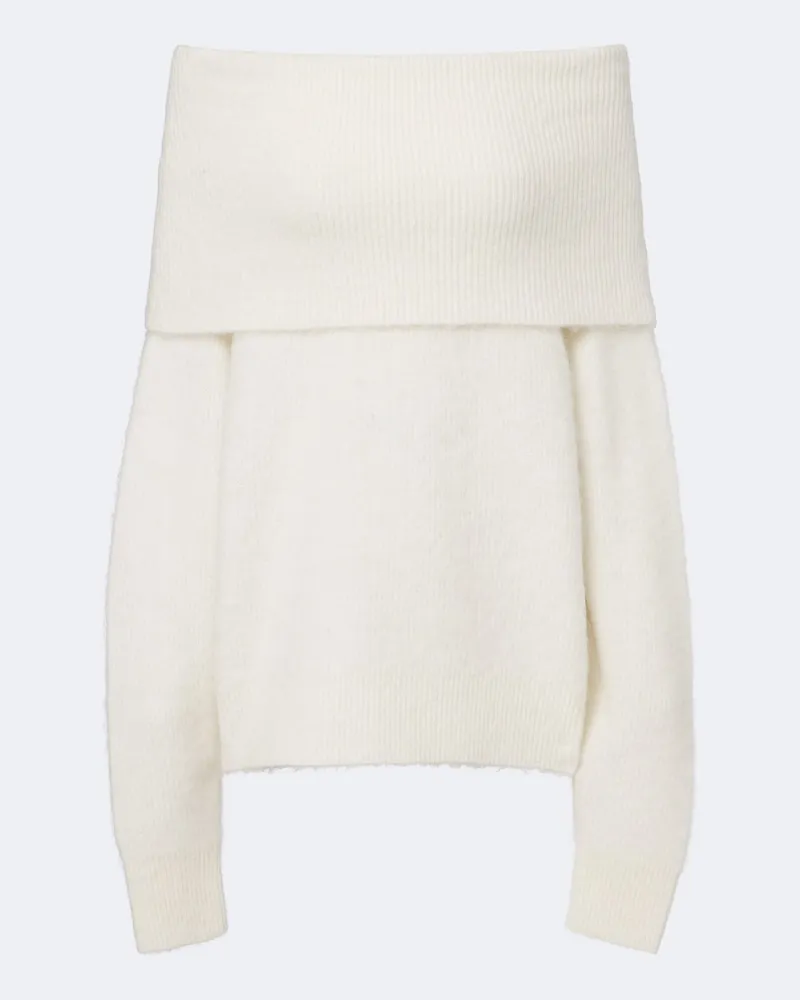 Joseph Pullover Bee aus Strick Weiß