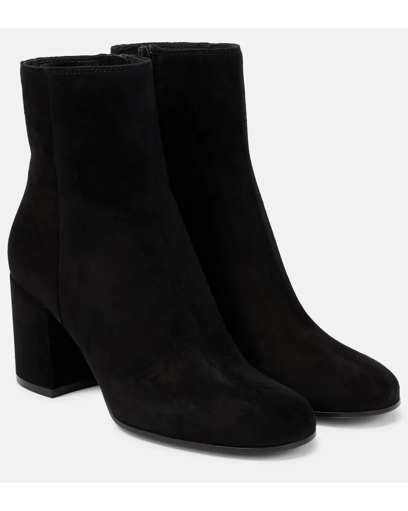 Gianvito Rossi Ankle Boots Joelle aus Veloursleder Schwarz