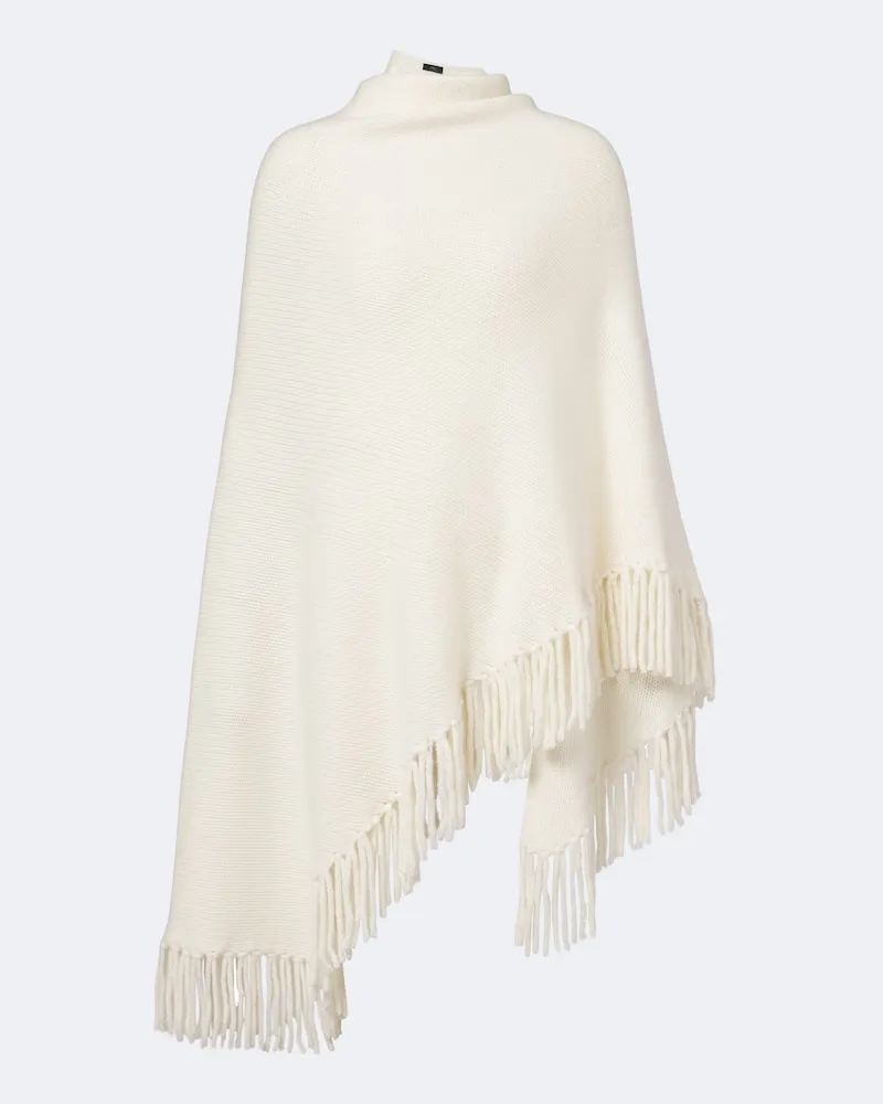 arch4 Poncho Duchess aus Kaschmir Weiß