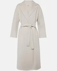 Max Mara Mantel Esturia aus Wolle Weiss