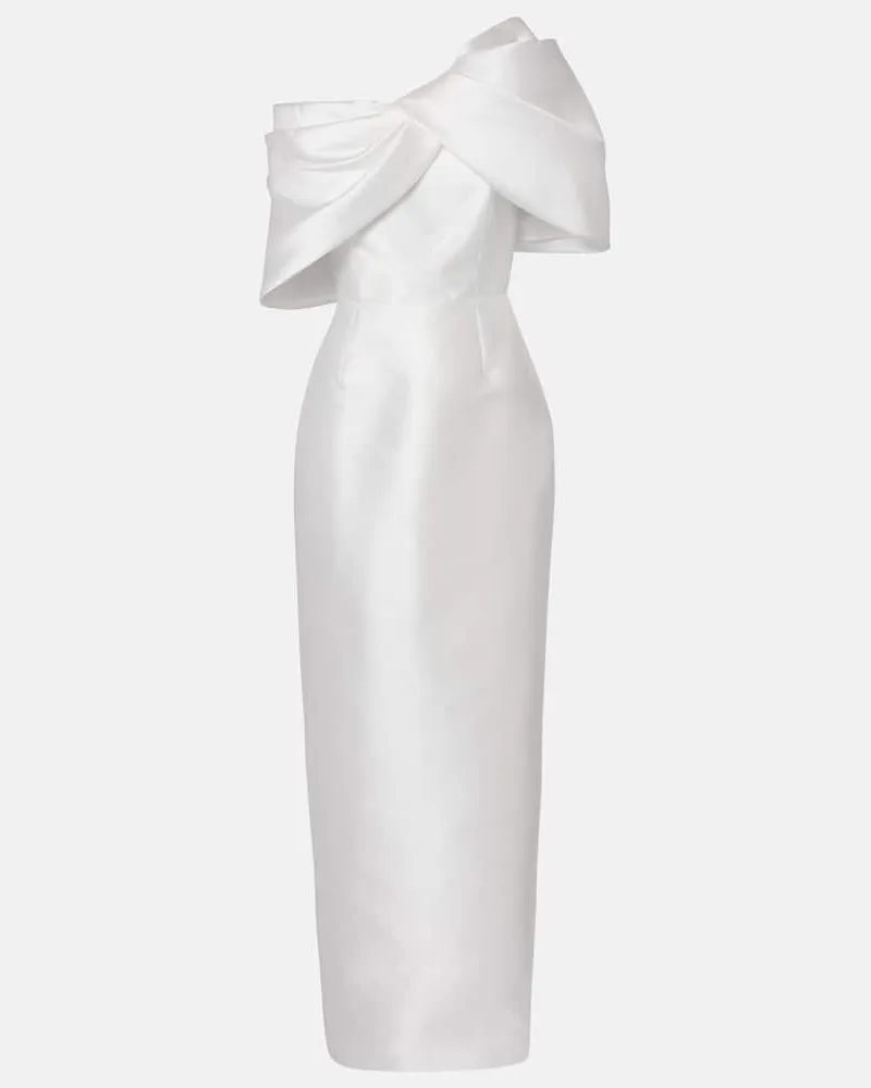 Solace London Bridal Robe Davina aus Satin Weiß
