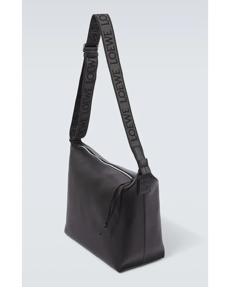 Loewe Messenger Bag Cubi aus Leder Schwarz