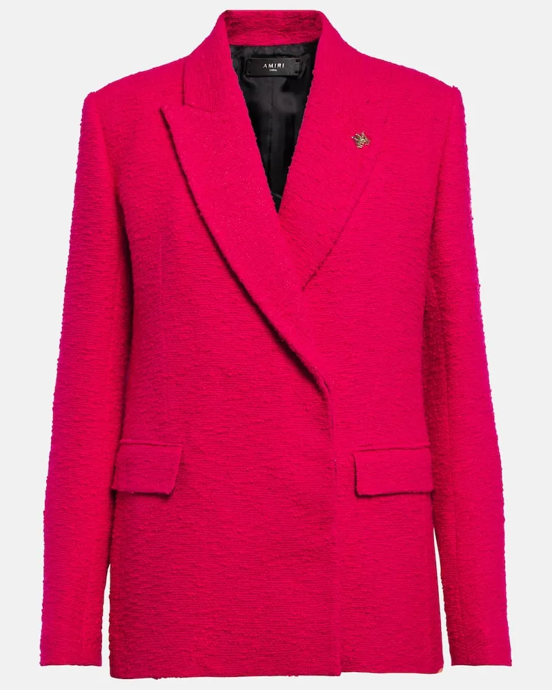Amiri Blazer aus Bouclé Rosa