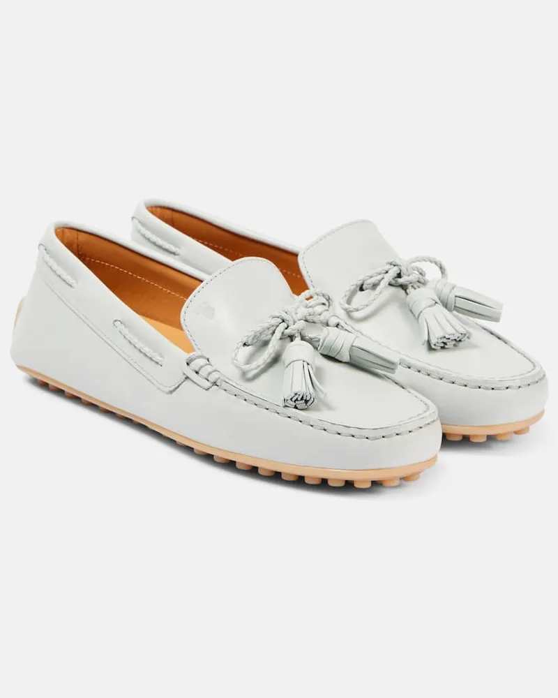 TOD'S Mokassins aus Leder Grau