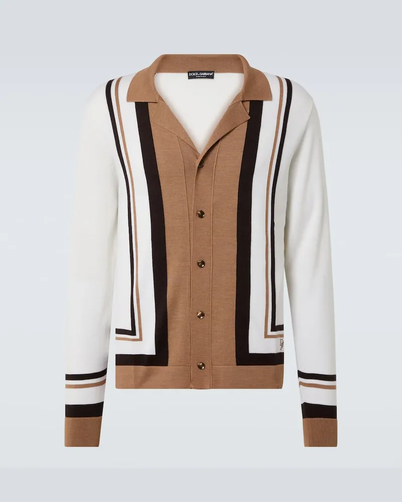 Dolce & Gabbana Cardigan aus Wolle und Seide Multicolor