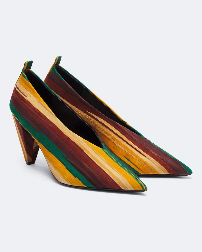 Loewe Pumps Origami Cubic aus Leder Multicolor