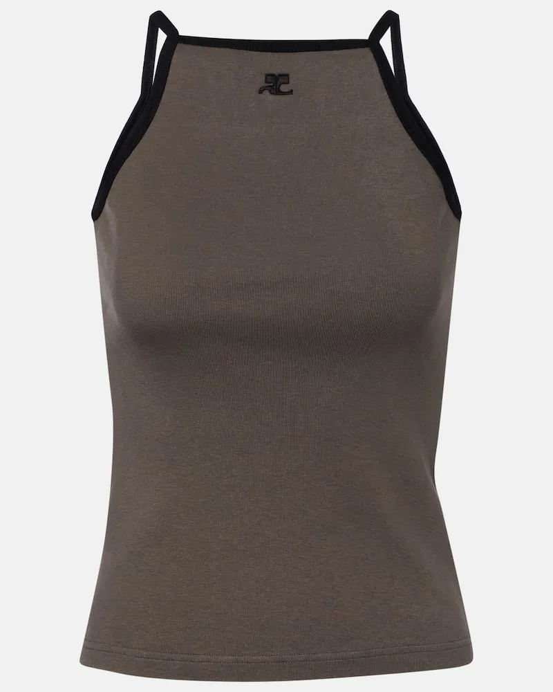 Courrèges Courrèges Top aus Baumwolle Grau