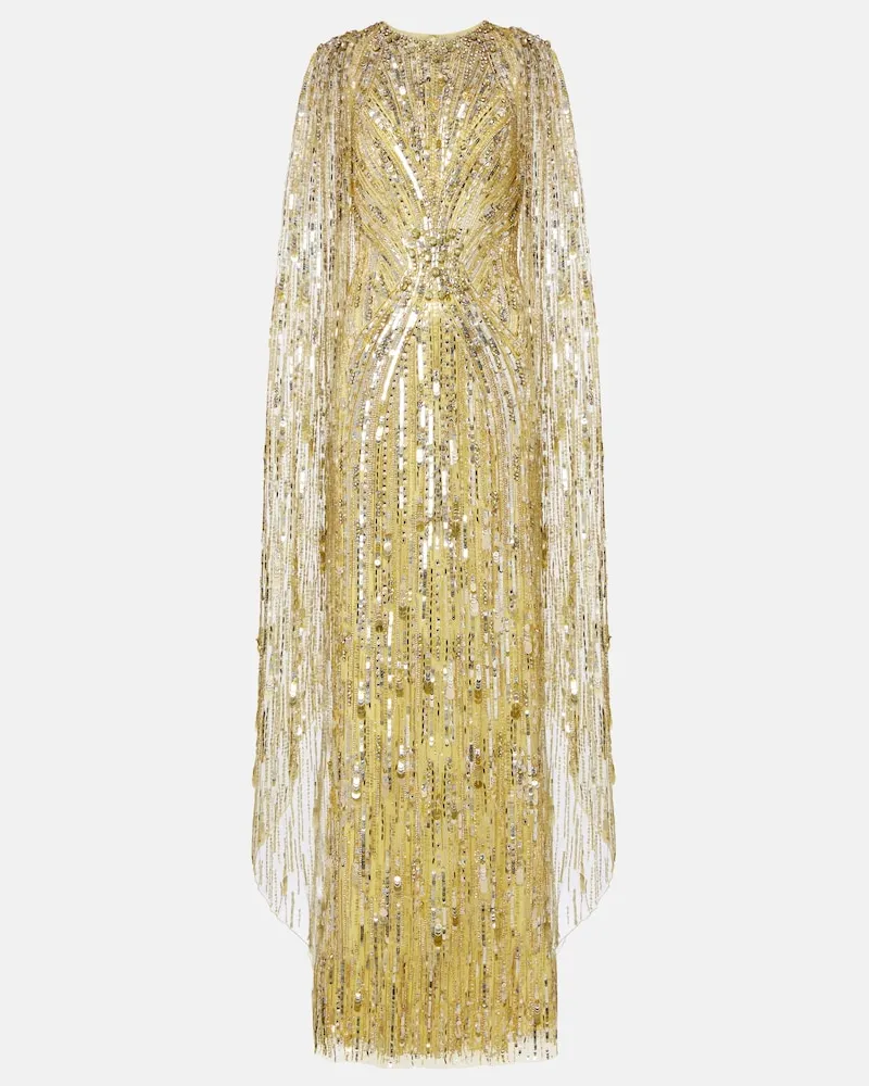 Jenny Packham Verzierte Robe Elio Gelb