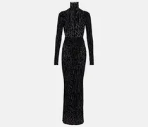 Maxikleid aus Devoré
