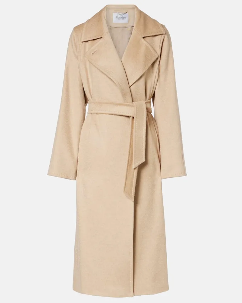 Max Mara Mantel Riccio aus Kamelhaar Beige