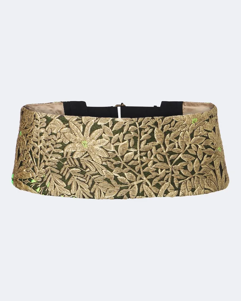 Dries van Noten Gürtel aus Jacquard Gold