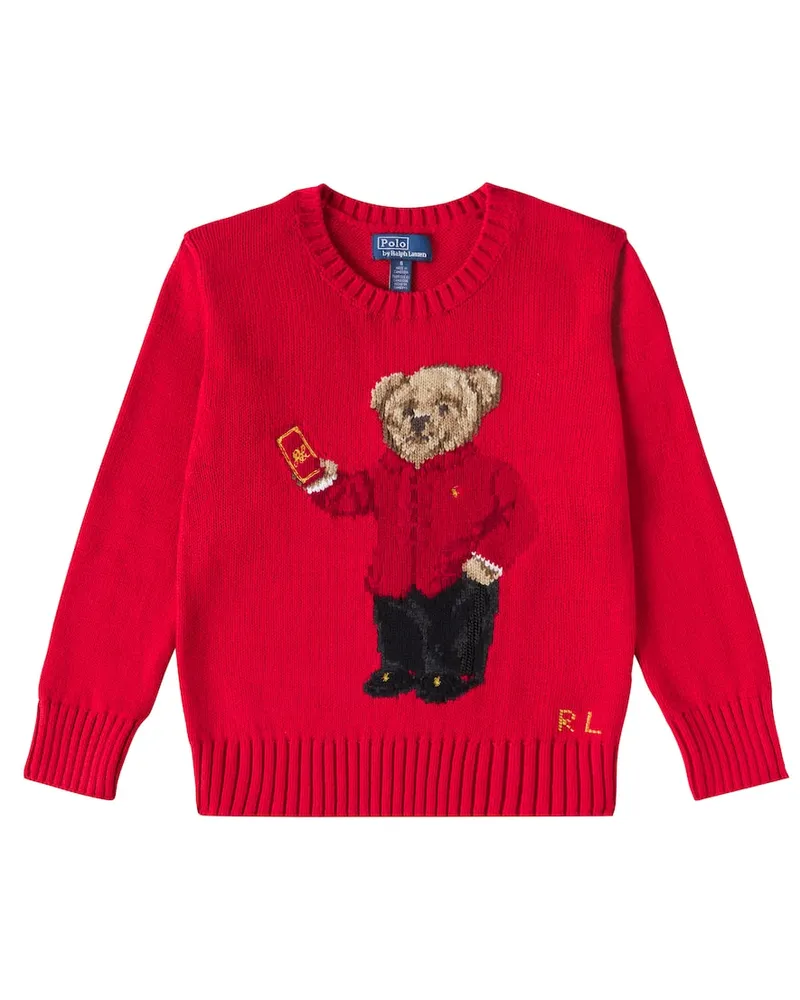 Ralph Lauren Pullover Polo Bear aus Baumwolle Rot