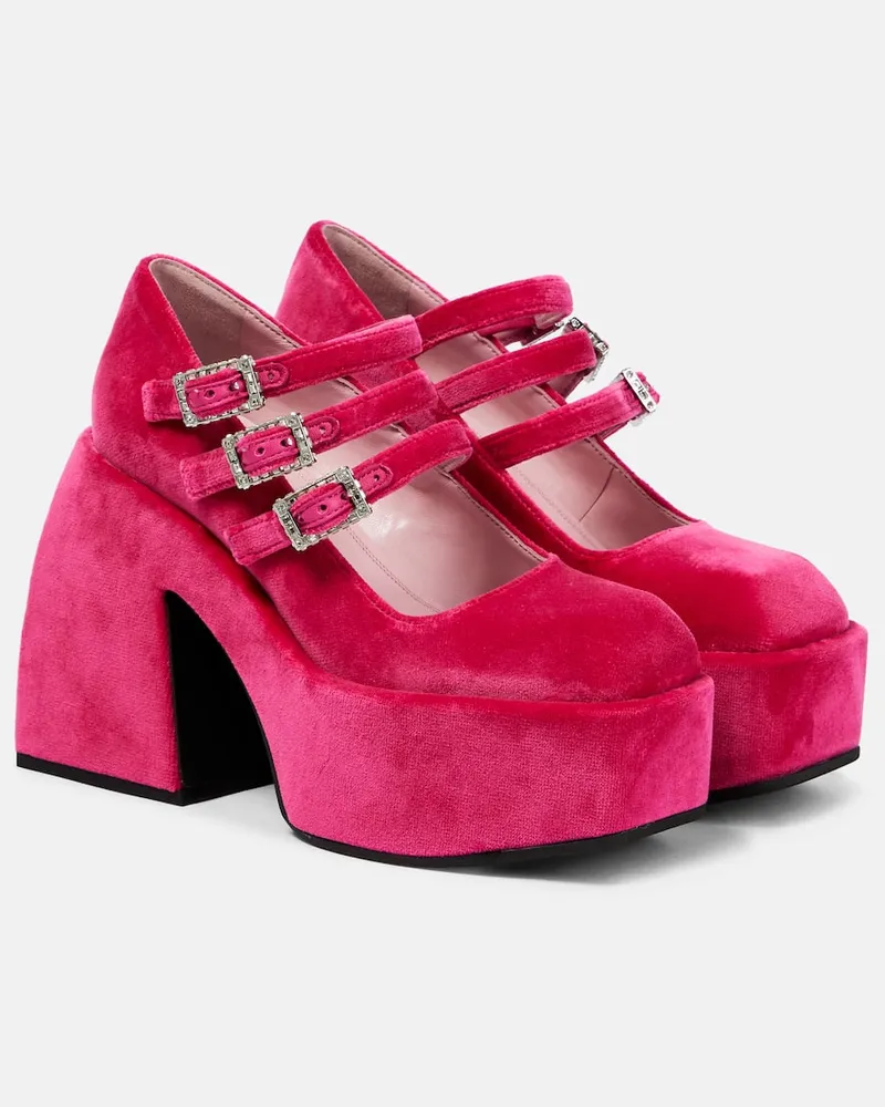 NODALETO Pumps Bulla Marietta aus Samt Rosa