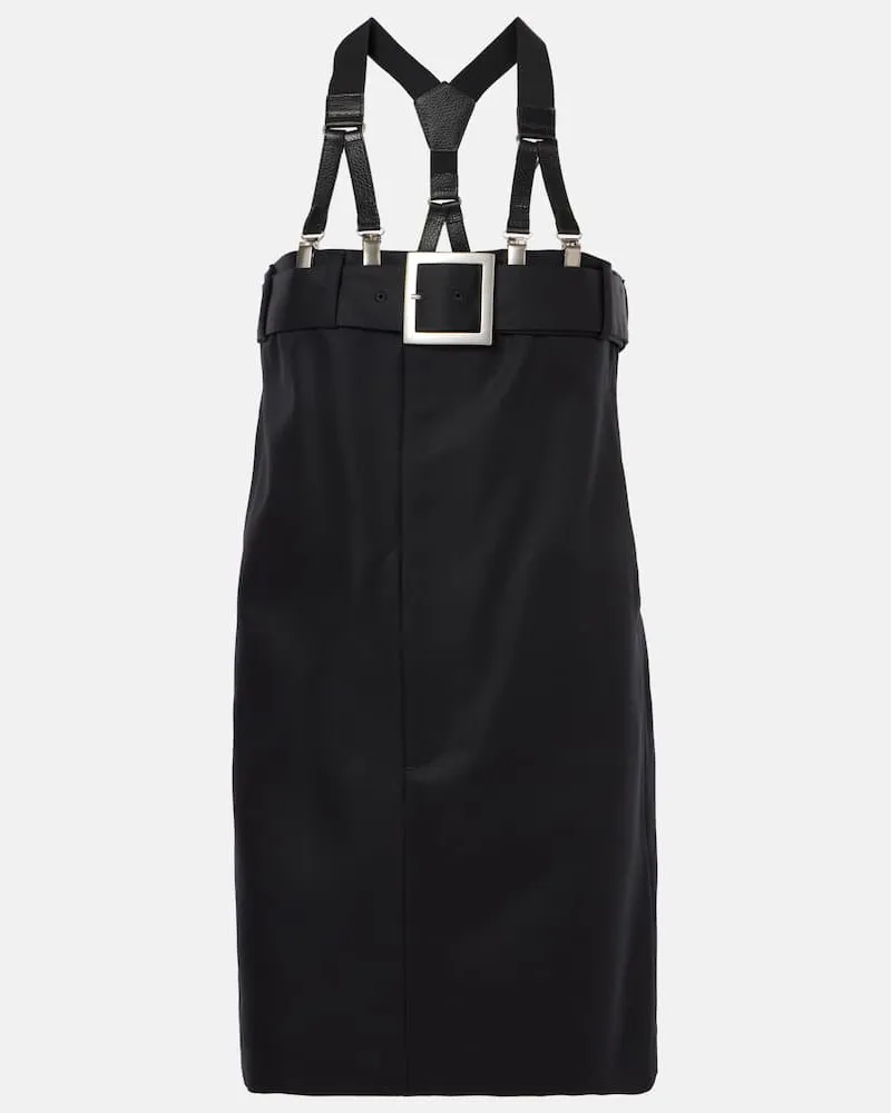Jean Paul Gaultier Minikleid aus Schurwolle Schwarz