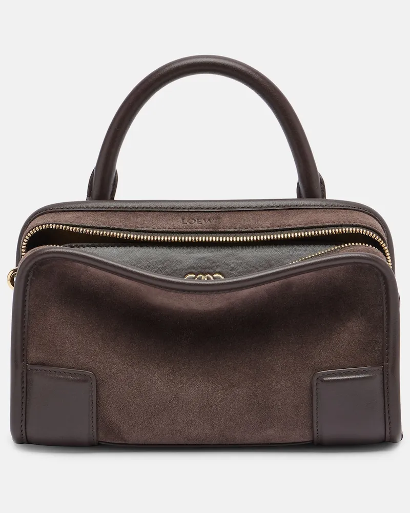 Loewe Henkeltasche Amazona 180 Mini aus Veloursleder Braun