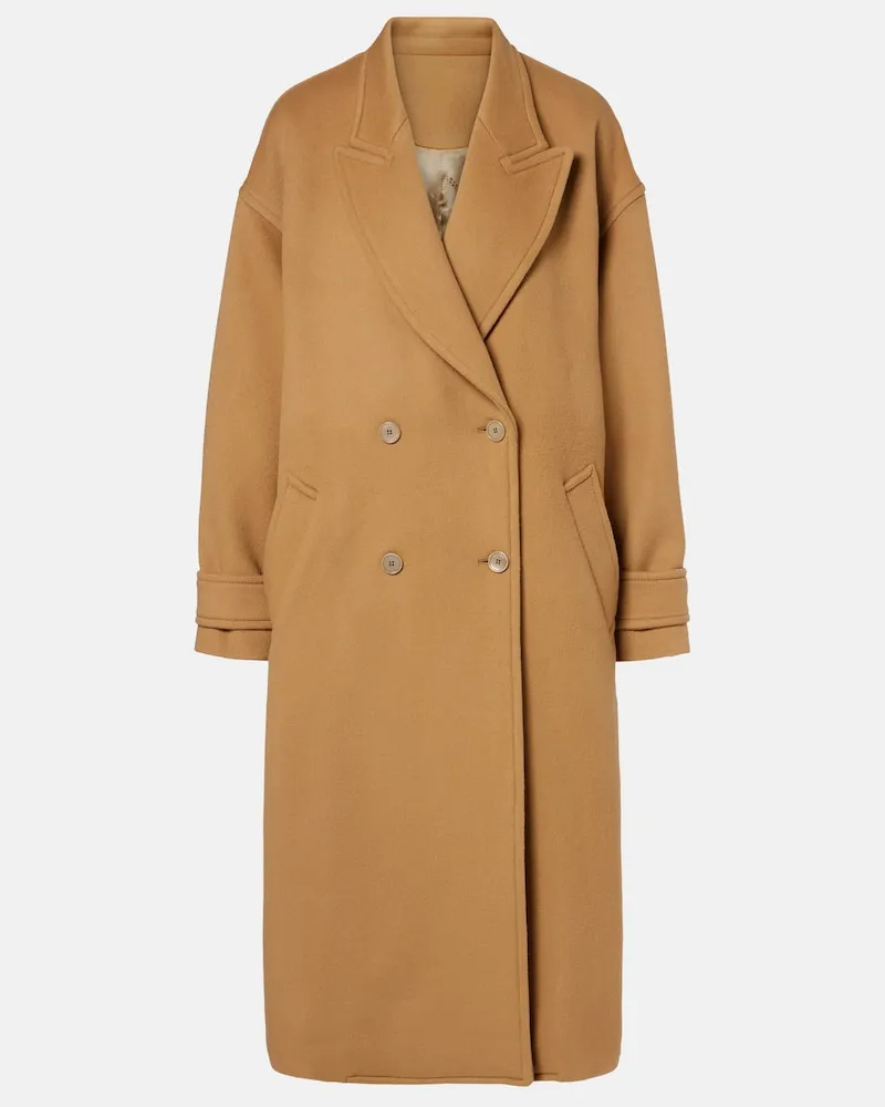 Isabel Marant Mantel Winry aus Wolle und Kaschmir Braun